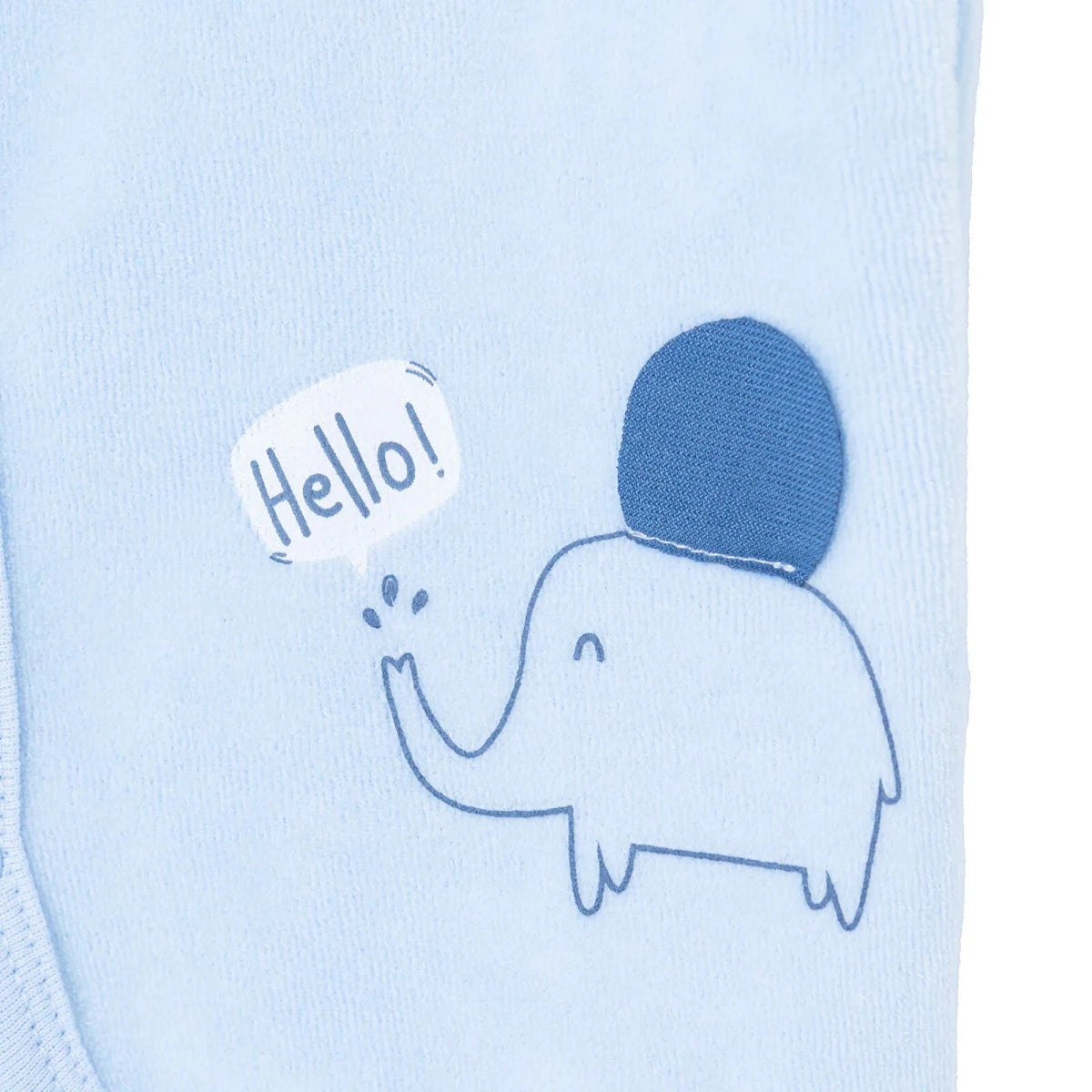 HelloBaby Animal Print Velour Baby Gilet (Newborn to 6-9 Months) Light Blue - ebebek