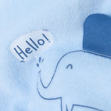 HelloBaby Animal Print Velour Baby Gilet (Newborn to 6-9 Months) Light Blue - ebebek