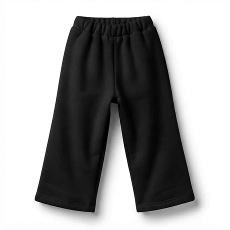 HelloBaby Open Hem Brushed Back Baby Joggers (6-9 Months to 2-3 Years) Black - ebebek