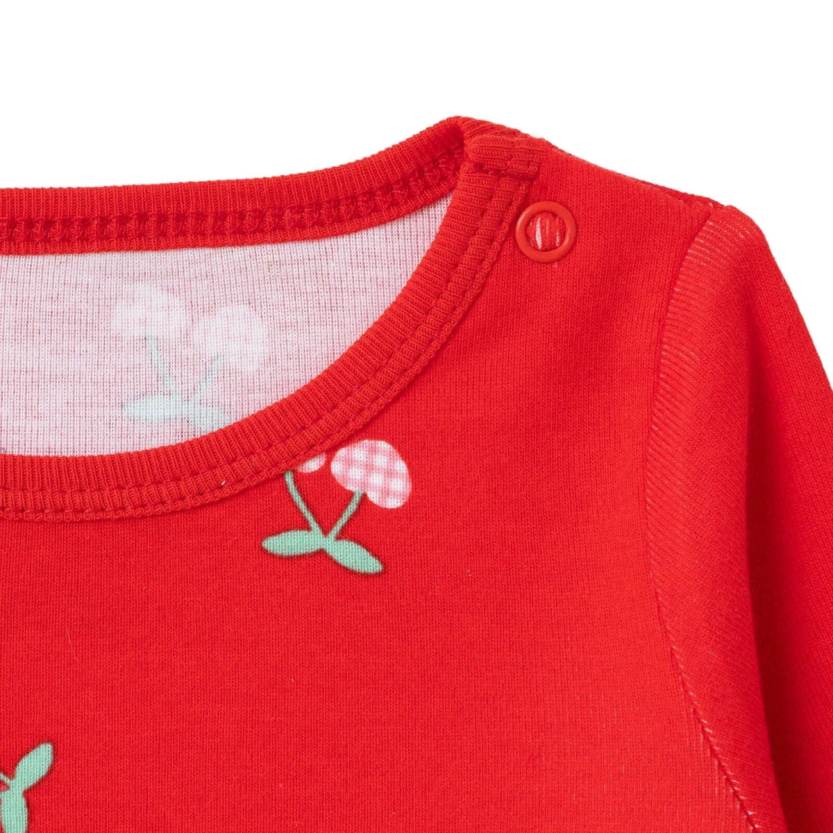 HelloBaby Printed Long Sleeve Rib Knit Baby Bodysuit (1-3 Months to 2-3 Years) Red - ebebek