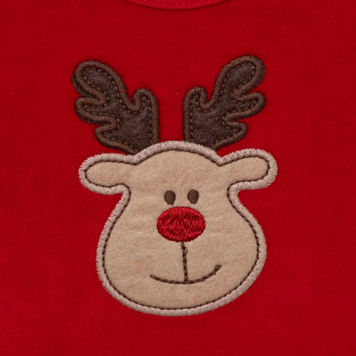 HelloBaby Reindeer Long Sleeve Velour Baby Bodysuit (1-3 Months to 2-3 Years)