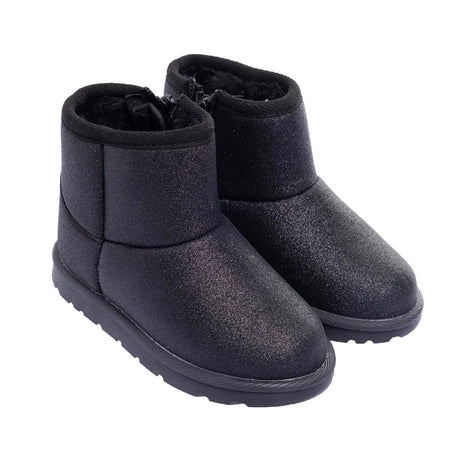 HelloBaby Zip-Up Faux Leather Baby Boots (UK 5.5 to 8.5) Black - ebebek