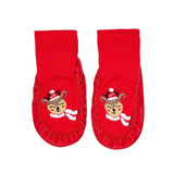 HelloBaby Reindeer Print Slipper Baby Socks (UK 6.5-7) - Red Red - ebebek