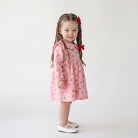 HelloBaby Long Sleeve Baby Dress (3-6 Months to 4-5 Years) Light Rose - ebebek