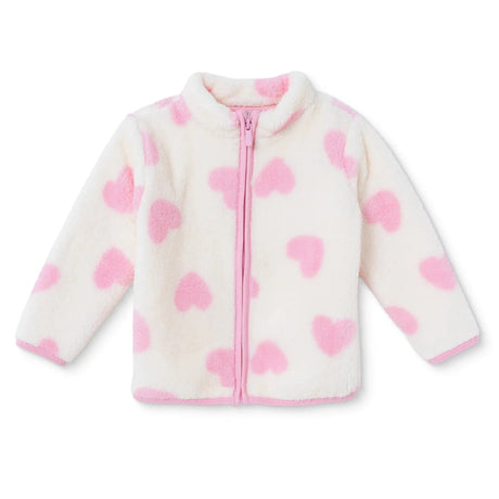 HelloBaby Soft Fleece Baby Cardigan (6-9 Months to 4-5 Years) Ecru Printed - ebebek