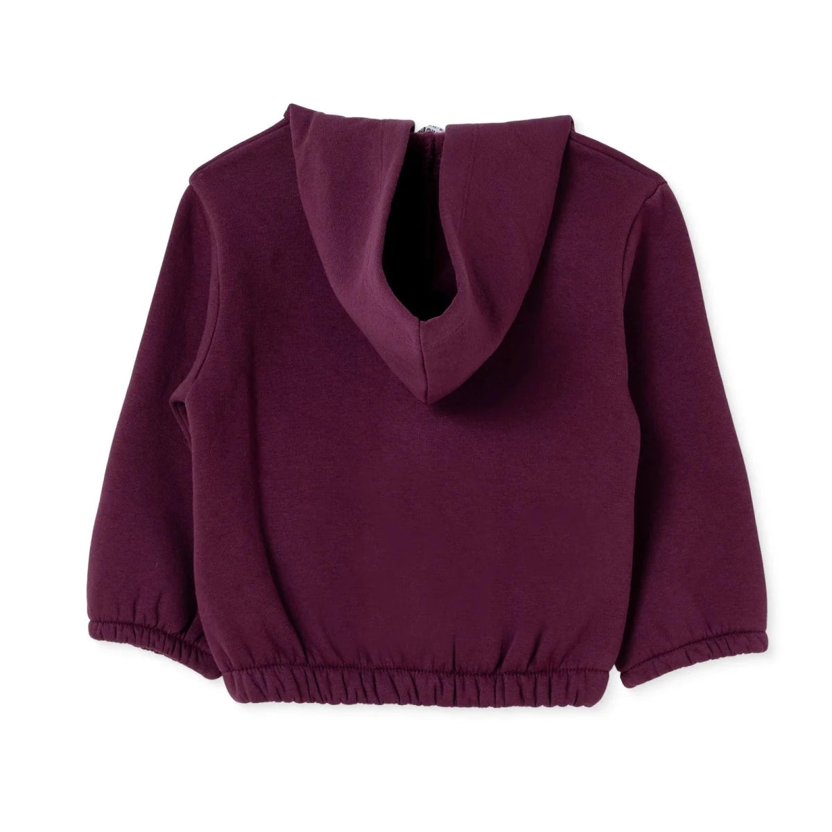 HelloBaby Thick Brushed Back Zip-Through Baby Hoodie (3-6 Months to 2-3 Years) Damson - ebebek