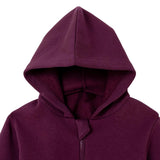 HelloBaby Thick Brushed Back Zip-Through Baby Hoodie (3-6 Months to 2-3 Years) Damson - ebebek