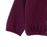 HelloBaby Thick Brushed Back Zip-Through Baby Hoodie (3-6 Months to 2-3 Years) Damson - ebebek
