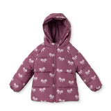 HelloBaby Hooded Bow Print Fleece Baby Jacket (9-12 Months to 4-5 Years)