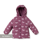 HelloBaby Hooded Bow Print Fleece Baby Jacket (9-12 Months to 4-5 Years)