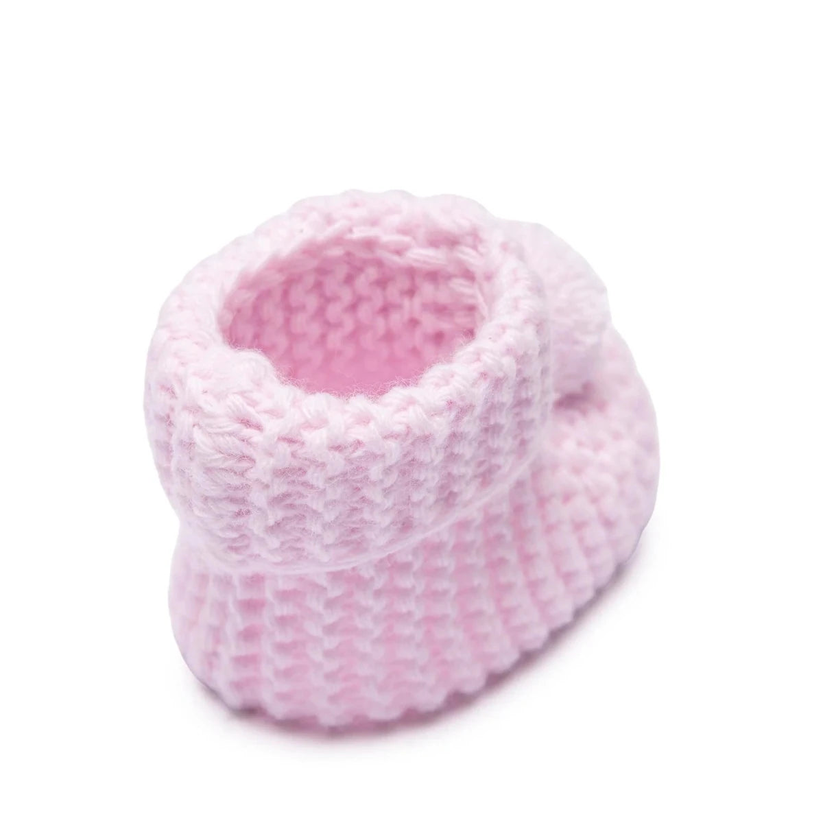 HelloBaby Pom Pom Knitted Baby Booties (One Size) Light Pink - ebebek
