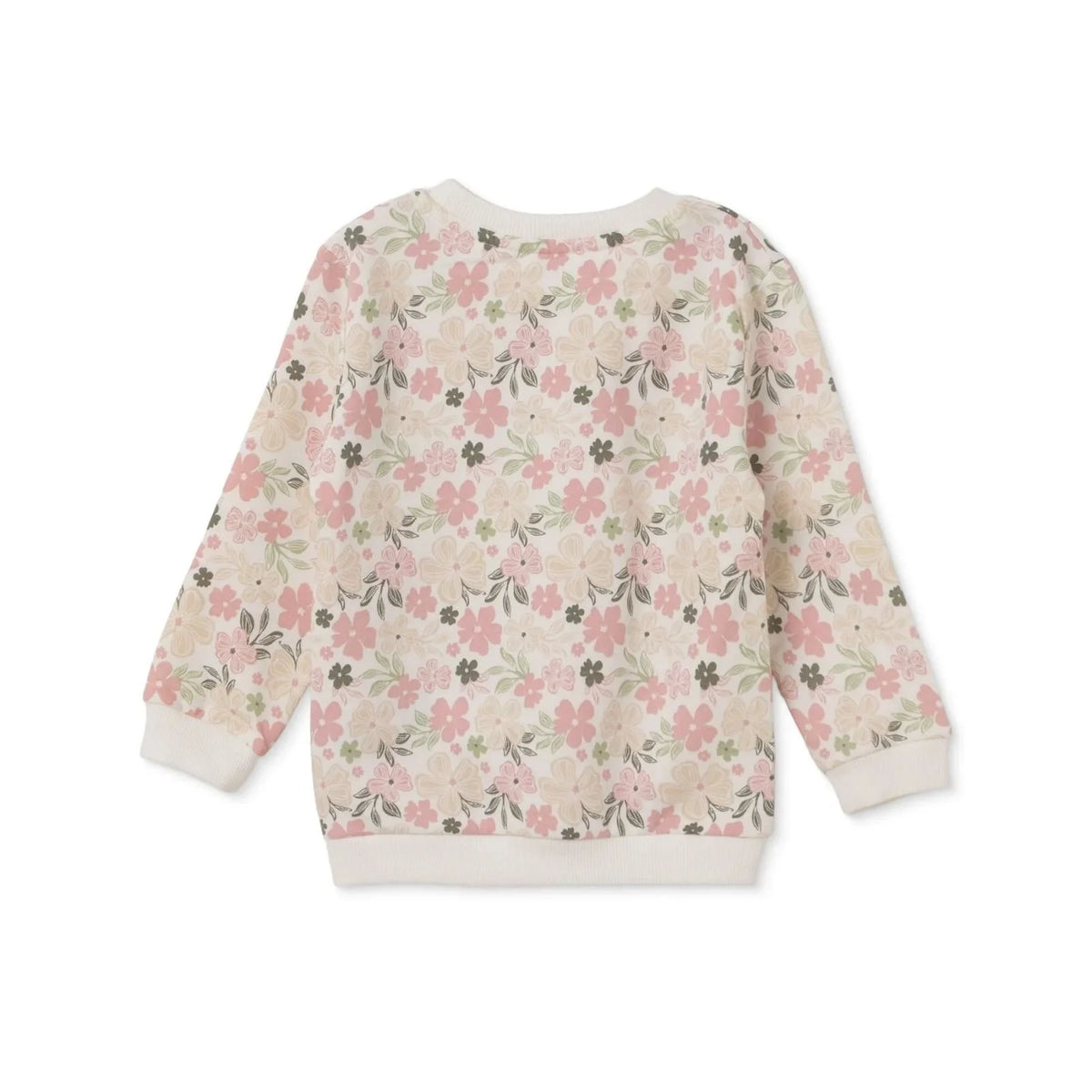 HelloBaby Floral Print Brushed Loopback Baby Sweatshirt (3-6 Months to 4-5 Years) - Ecru Printed