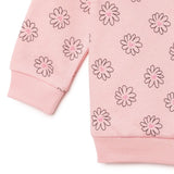 HelloBaby Floral Print Brushed Loopback Baby Sweatshirt (3-6 Months to 4-5 Years) - Pink Printed Pink Printed - ebebek