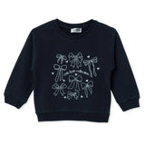 HelloBaby Bow Print Brushed Baby Sweatshirt (3-6 Months to 2-3 Years) - Black Black - ebebek