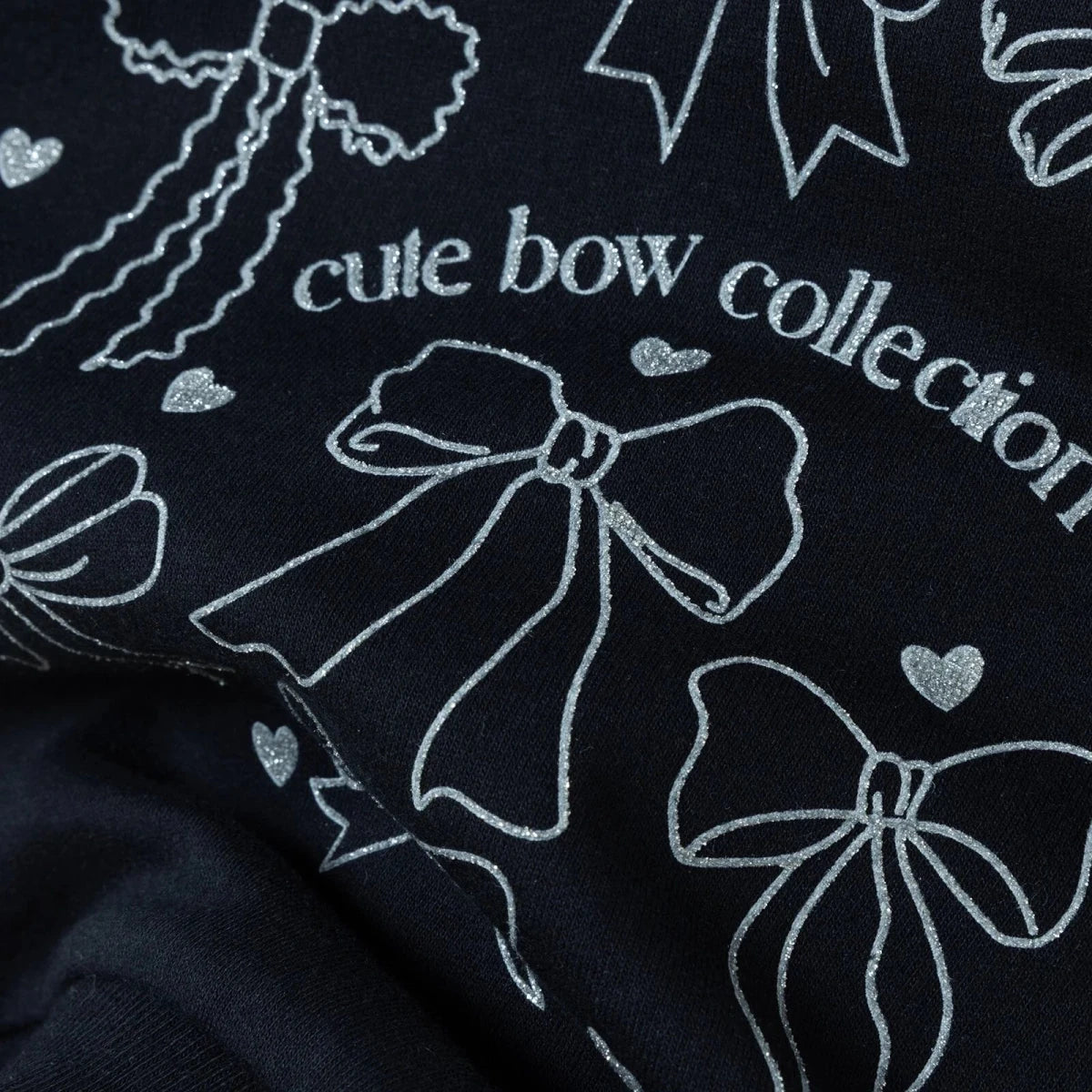 HelloBaby Bow Print Brushed Baby Sweatshirt (3-6 Months to 2-3 Years) - Black Black - ebebek