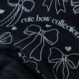 HelloBaby Bow Print Brushed Baby Sweatshirt (3-6 Months to 2-3 Years) - Black Black - ebebek
