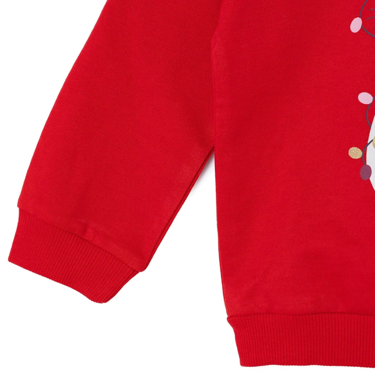 HelloBaby Animal Print Brushed Baby Sweatshirt (3-6 Months to 2-3 Years) Red - ebebek