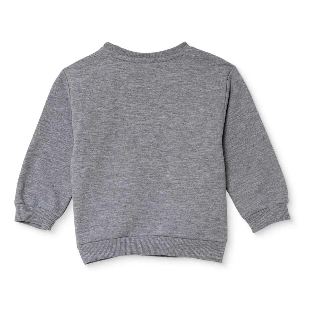 HelloBaby Heart Print Brushed Baby Sweatshirt (3-6 Months to 2-3 Years) Grey - ebebek