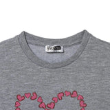 HelloBaby Heart Print Brushed Baby Sweatshirt (3-6 Months to 2-3 Years) Grey - ebebek