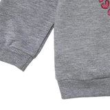 HelloBaby Heart Print Brushed Baby Sweatshirt (3-6 Months to 2-3 Years) Grey - ebebek