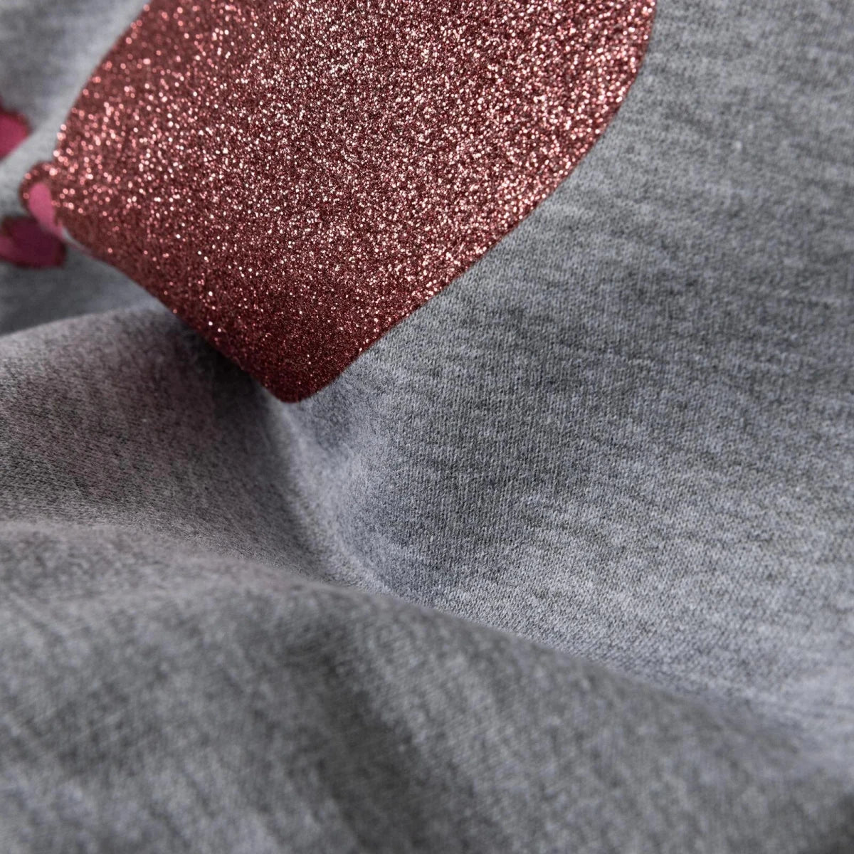 HelloBaby Heart Print Brushed Baby Sweatshirt (3-6 Months to 2-3 Years) Grey - ebebek
