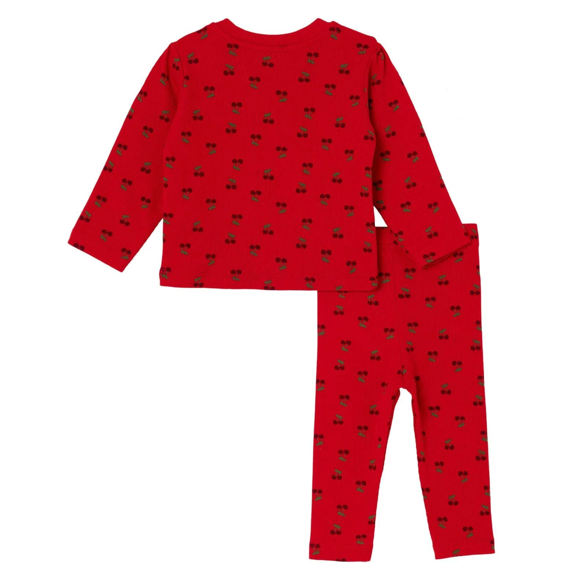 HelloBaby 2 Piece Cherry Print Baby T-Shirt & Leggings Set (1-3 Months to 12 Months)