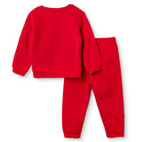 HelloBaby 2 Piece Bear Print Baby Tracksuit Set (3-6 Months to 2-3 Years) Red - ebebek