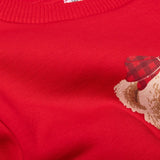 HelloBaby 2 Piece Bear Print Baby Tracksuit Set (3-6 Months to 2-3 Years) Red - ebebek