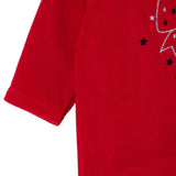 HelloBaby Bow Embroidered Velour Footed Baby Sleepsuit (Newborn to 6-9 Months) Red - ebebek