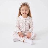 HelloBaby Floral Print Peter Pan Collar Baby Pyjama Set (3-6 Months to 2-3 Years) Pink - ebebek