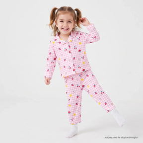 HelloBaby Fruit Print Long Sleeve Baby Pyjama Set (3-6 Months to 2-3 Years) Pink - ebebek