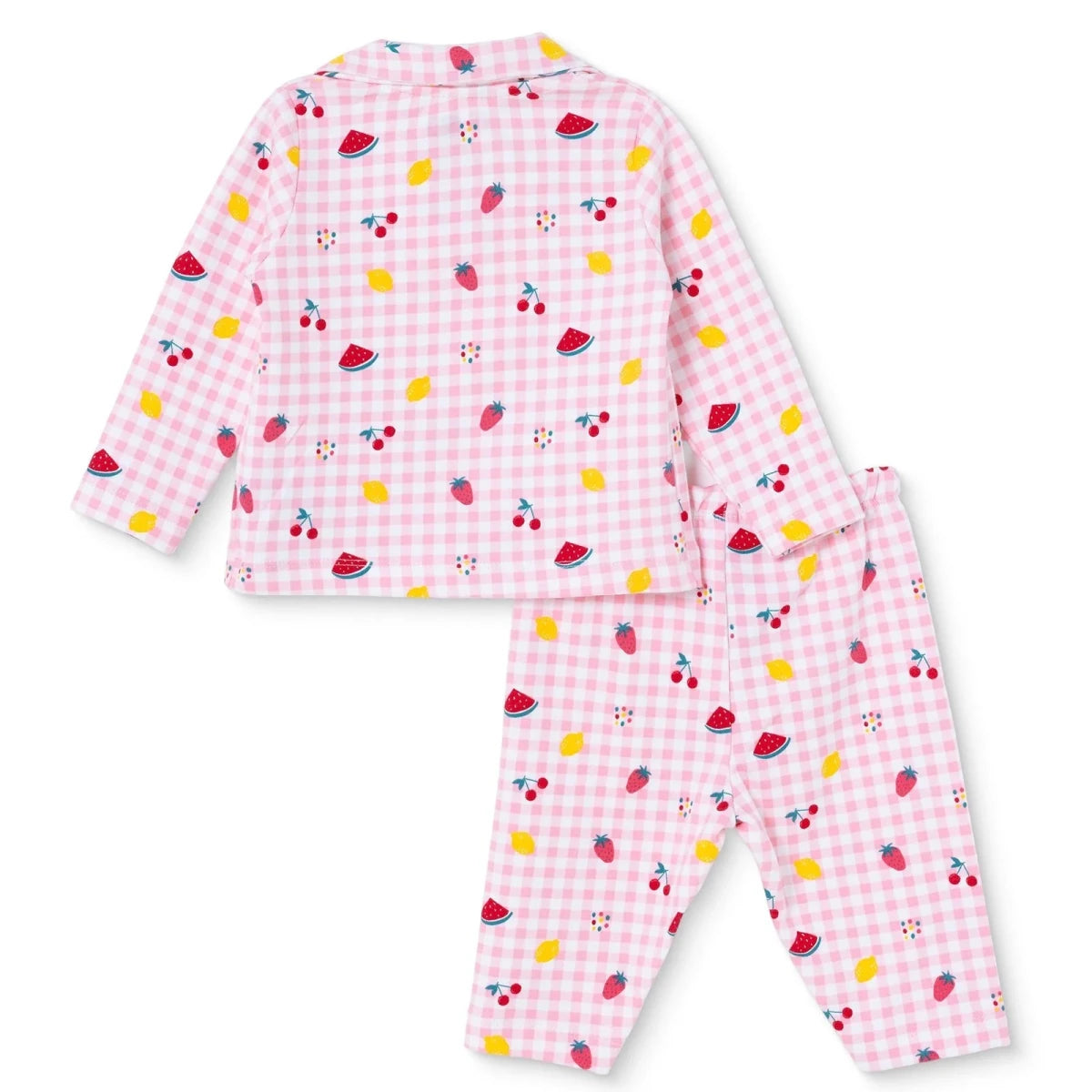 HelloBaby Fruit Print Long Sleeve Baby Pyjama Set (3-6 Months to 2-3 Years) Pink - ebebek