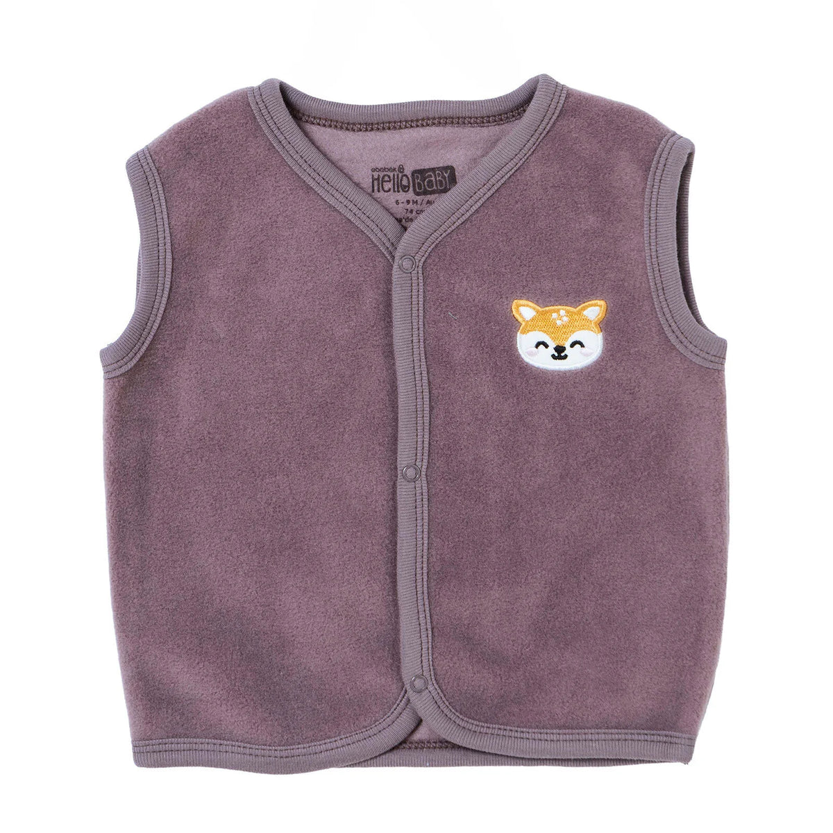 HelloBaby Fox Print Fleece Baby Gilet (1-3 Months to 12 Months)
