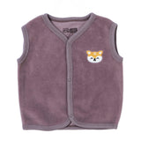 HelloBaby Fox Print Fleece Baby Gilet (1-3 Months to 12 Months)