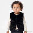 HelloBaby Buttoned Plush Baby Gilet (6-9 Months to 4-5 Years) - Black Black - ebebek