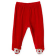 HelloBaby Reindeer Embroidered Velour Footed Baby Bottoms (Newborn to 6-9 Months) Red - ebebek