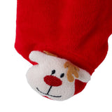 HelloBaby Reindeer Embroidered Velour Footed Baby Bottoms (Newborn to 6-9 Months) Red - ebebek
