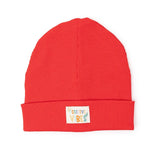 HelloBaby Positive Vibes Ribbed Baby Beanie (1-4 Years) Red - ebebek