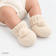 HelloBaby Knitted Baby Booties (Newborn to 3 Months) Beige - ebebek