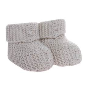 Kitti Knitted Baby Booties (One Size) Beige - ebebek