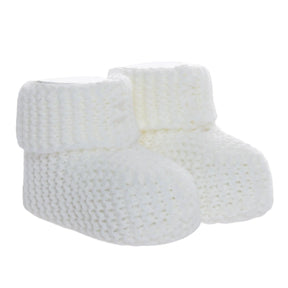 Kitti Knitted Baby Booties (One Size) Ecru - ebebek