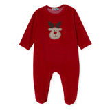 HelloBaby Animal Print Velour Long Sleeve Footed Baby Sleepsuit (Newborn to 6-9 Months)