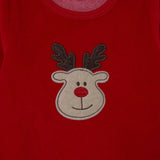 HelloBaby Animal Print Velour Long Sleeve Footed Baby Sleepsuit (Newborn to 6-9 Months) - Red Red - ebebek