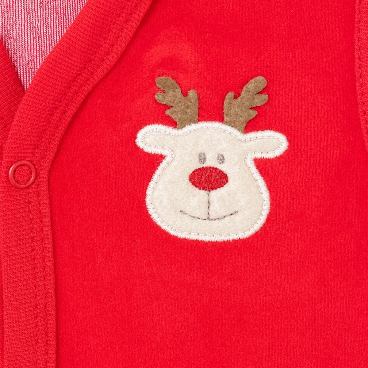 HelloBaby Deer Print Velour Baby Gilet (Newborn to 6-9 Months) - Red Red - ebebek