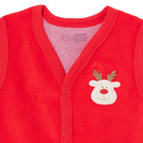 HelloBaby Deer Print Velour Baby Gilet (Newborn to 6-9 Months) - Red Red - ebebek