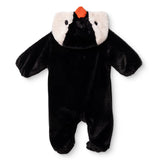 Midimod Animal Print Hooded Soft Fleece Baby Pramsuit (1-3 Months to 12 Months)