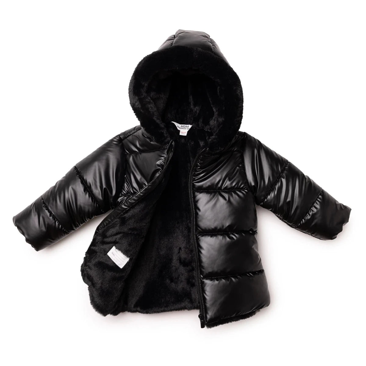 Midimod Water-Repellent Hooded Baby Coat (12 Months to 2-3 Years) Black - ebebek