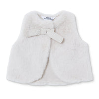 Midimod Snap Fastening Fleece Baby Gilet (1-3 Months to 12 Months) Ecru - ebebek