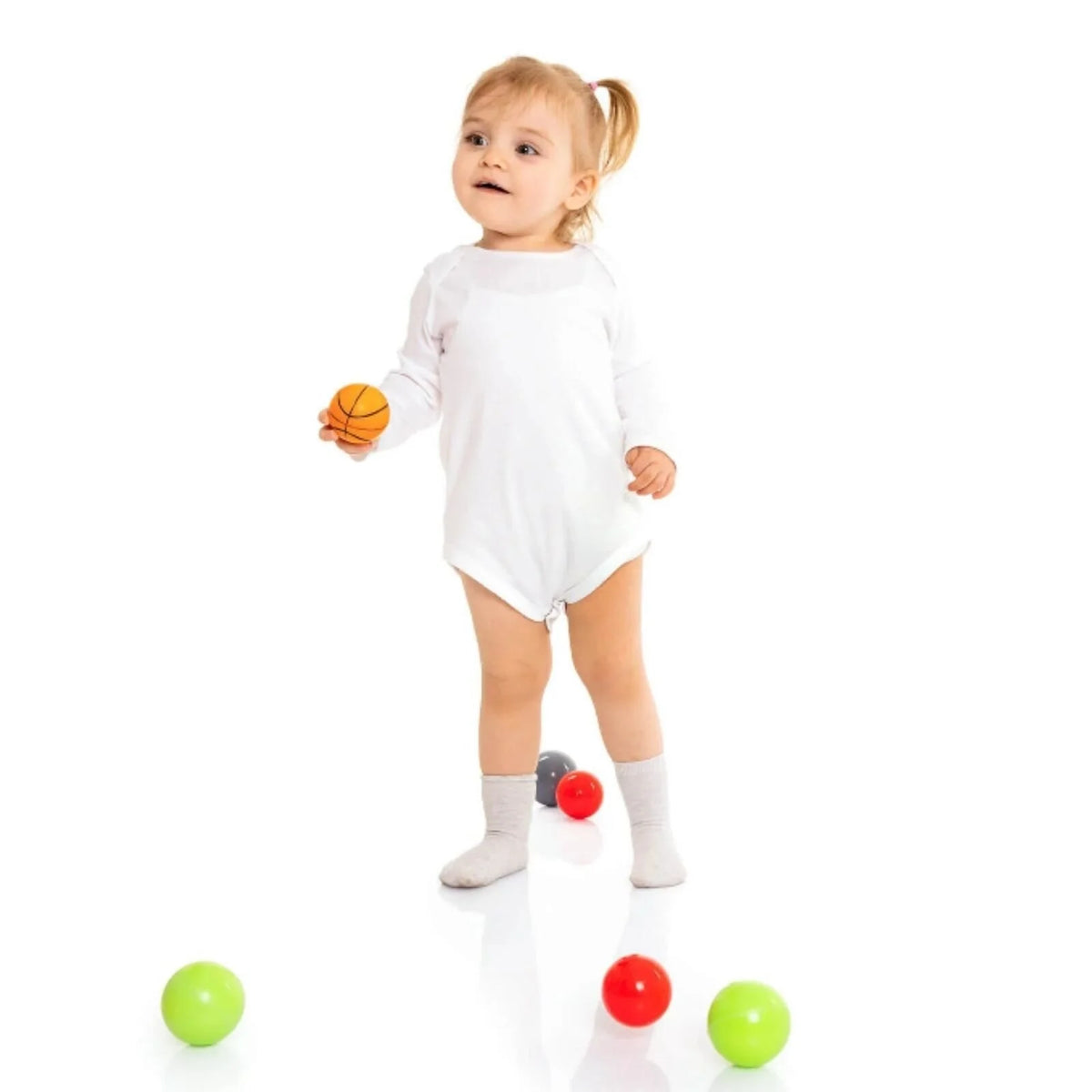 HelloBaby Unisex White Long Sleeve Bodysuits 12 Pack - White