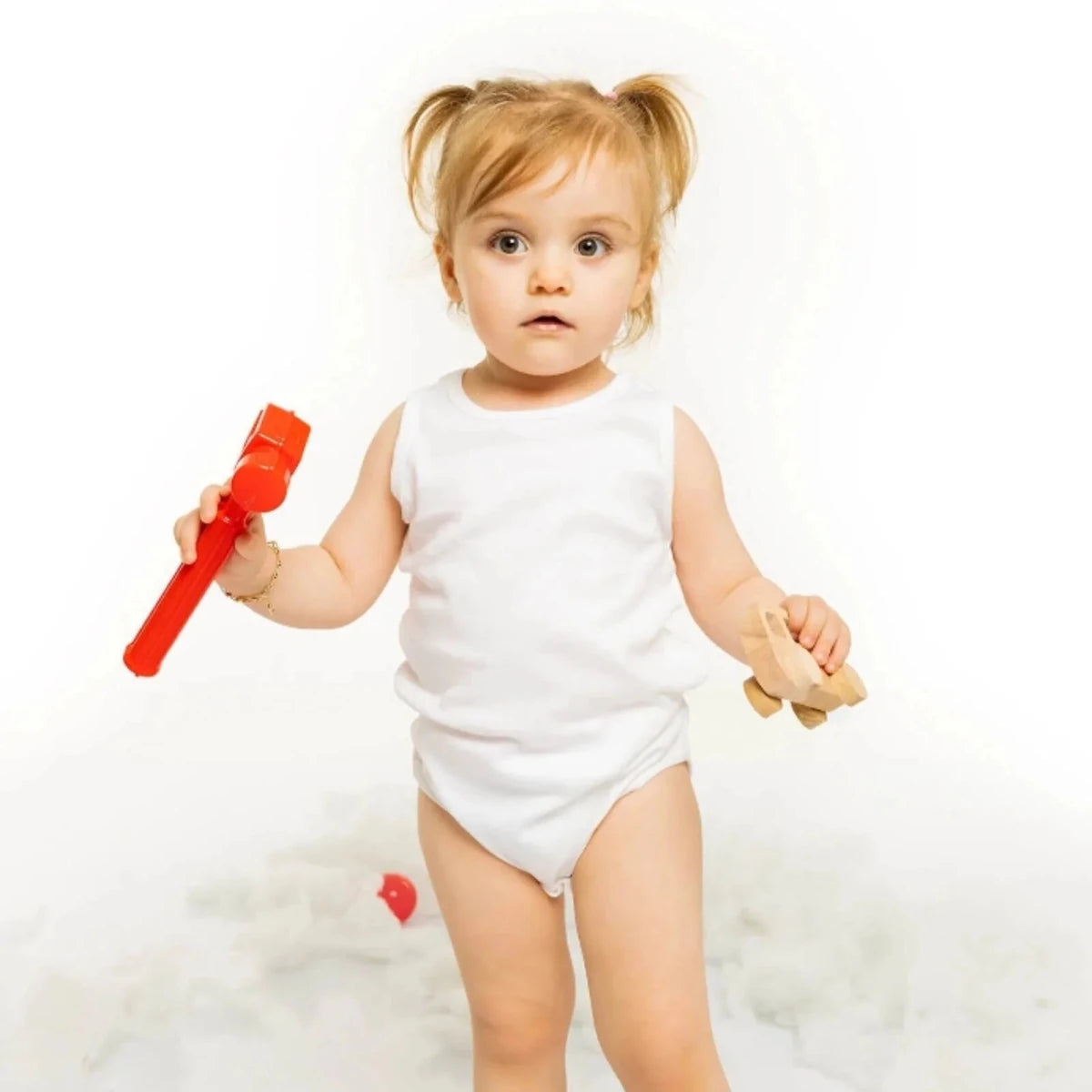 HelloBaby Unisex White Sleeveless Vest Bodysuits 12 Pack - White White - ebebek